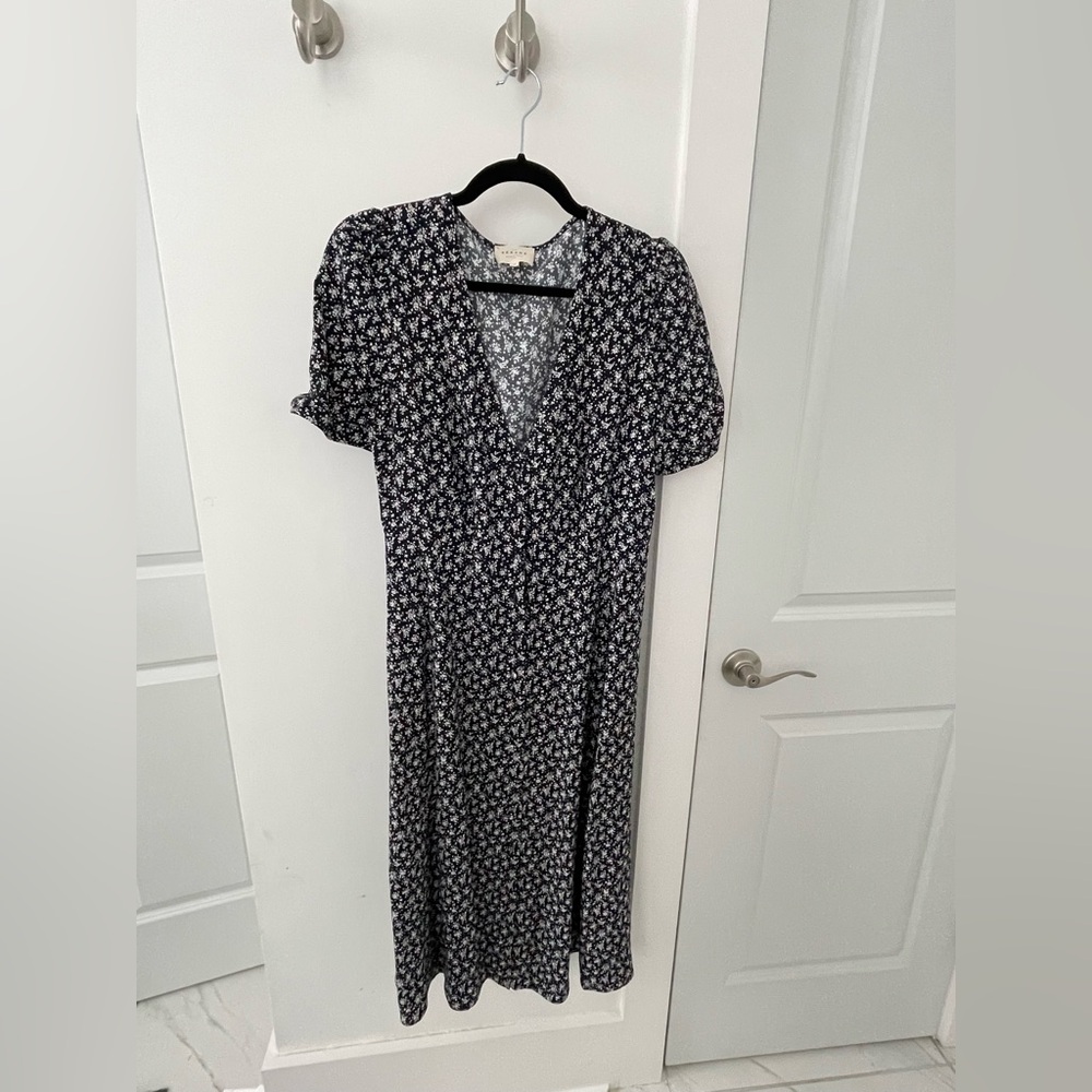 Sezane Vic Dress Lanzarote Print - Size 10